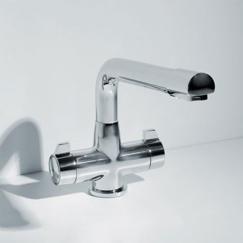 Swivel Spout Twin Handles Monobloc Kitchen Sink Mixer Tap Heavy Duty