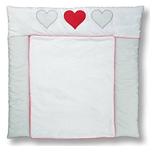 Preisvergleich Produktbild Amilian® Wickelauflage mit abnehmbaren Bezug und Applikation Herzen (50x70cm (BxL))