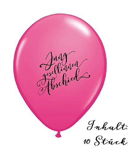 Luftballons JGA Script pink Junggesellinnenabschied 10 Stück