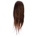 Serda Hairdressing 100% Brown Colour Professional Real Hair 24 Inch Training Mannequin Head Hairdresser Training Head With Clamp