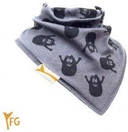 Funky Giraffe Grey With Black Monsters Bandana Bib