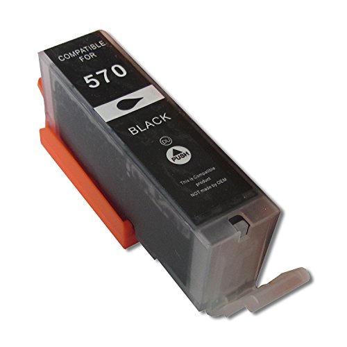 5 komp. XL schwarze Druckerpatronen Ersatz für Canon PGI-570BK XL für Canon Pixma MG 5700 5750 5751 5752 5753 6800 6850 6851 6852 6853 7700 7750 7751 7752 7753 - 2
