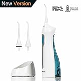 [New Version] Hangsun Cordless Water Flosser for Teeth HOC400P Rechargeable Oral Irrigator Ultra Water Jet Dental Flosser with Inducttive Non-Contact Charger for Home Use