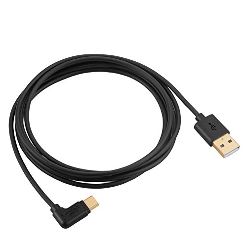cablecreation abgewinkelt Typ C (usb-c) zu Standard USB 2.0 A Stecker Kabel, USB 3.1 usb-c für Apple das MacBook, Chromebook Pixel und mehr, 6 ft/1,8 M Schwarz [Neue Version 56 K Ohm Widerstand] - 4