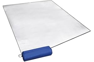 JAWSEU Aluminum Foil Mat Foam Mat Sleeping Mat for Camping, Waterproof Aluminum Foil EVA Mat Insulation Mat Foldable Tent Mat Floor Pad Thermal Blanket for Outdoor Travel Picnic, 2*2M