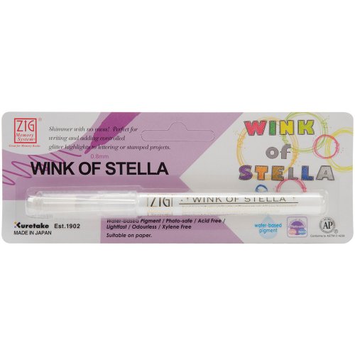 Zig Memory System Wink Of Stella Glitter Marker (Packaged)-Glitter Clear