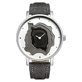 Frauen-automatische Quarzuhr, 3D-Muster-große Vorwahlknopf-Mode-Uhr, Mädchen-Uhr, STARKING
