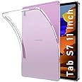 M.G.R.J® Tab S8 / S7 Case, Soft TPU Transparent Back Case Cover for Samsung Galaxy Tab S8 / S7 (11" inch) (SM-T870 / SM-T875 / SM-T876B / 5G,LTE)