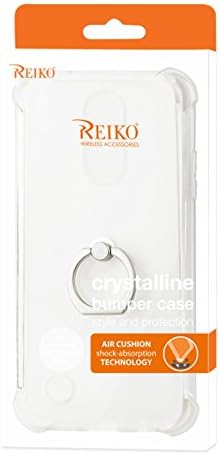 Reiko Wireless Lg K20 V/K20 Plus Transparent Air Cushion Protector Bumper Case With Ring Holder In Clear - Colored