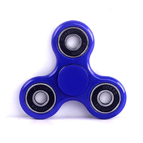 PANNIUZHE Finger Toy Tri Fidget Hand Spinner Ultra Fast Bearings Toy Great Gift for Relieving Stress (Blue)