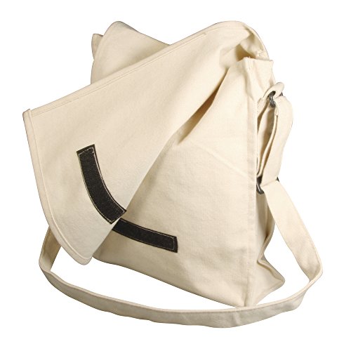 RAYHER 38771505 Schultertasche mit verstellbarem Riemen, 20 x 25 x 6 cm, 340 g/m², Beutel 1-Stück, natur - 2