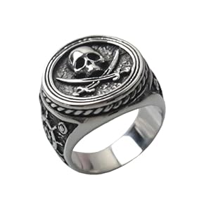 VELESAY Anillos Hombre Acero Inoxidable