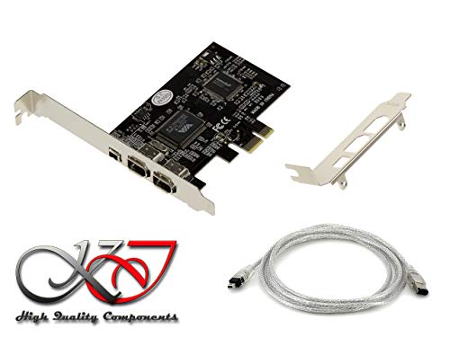KALEA-INFORMATIQUE - Carte Controleur PCI Express (PCIE) FireWire 400 IEEE1394a 3 Ports - Chipset Via - Equerres Low et High Profile - Cordon Ilink