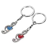 Lumanuby 2x Trousseau sac porte cl� note musicale Multifonctions Key Ring Pendentif sac � dos Keychain voiture