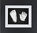 BabyRice New Baby Casting Kit with 6x5" Black 3D Box Display Frame / White Mount / Black Backing / Silver paint