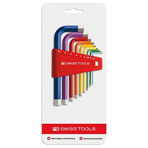 PB Swiss Serie Llaves Macho hexagonales Componentes Corta Colores Tools Rainbow