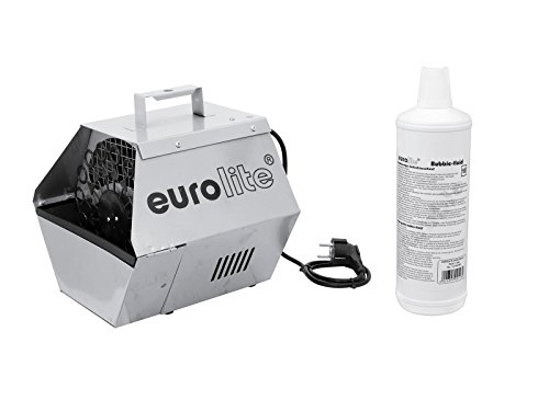 Preisvergleich Produktbild Eurolite Set B-90 Seifenblasenmaschine Silber + Seifenblasenflui 20000251