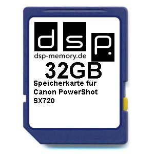 DSP Memory Z-4051557436800 32GB Ultra Highspeed Speicherkarte für Canon PowerShot SX720 Digitalkamera