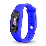 Uhren Damen Armbanduhr Run Step Watch Armband Schrittzähler Kalorienzähler Digital LED Gehabstand Uhr Sport-Armband，YpingLonk