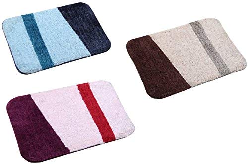 Yellow Weaves™ Microfiber Pack of 3 Door mat - 15 inch x 23 inch, Multi Colour RS.329 (73.00% Off) - Amazon
