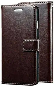 Makeshift Aritficial Leather Flip Cover for Mi Redmi 8A Dual (Coffee Brown) | Flexible | Leather Finish | Card Pockets Wallet & Stand |