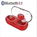 Produktbild SchfmxUpgrade Bluetooth5.0 drahtloses Headset, echtes drahtloses Bluetooth-Headset, 3D-Stereoanlage, eingebautes Mikrofon-Mini-Headset, mit tragbarer Ladebox für iPhone Samsung Android,Red