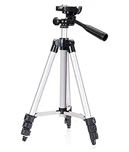 Cabriza UD80 3110 Tripod Stand| Portable & Light Weight Adjustable| 360 Degree Rotational| Compatible with All Devices (Random Color)