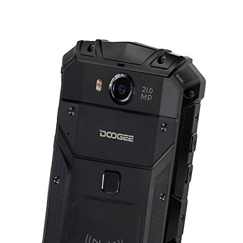 DOOGEE S60 - 5,2 Zoll FHD Wasserdicht / Shockproof / Staubdicht 4G Smartphone, 5580mAh Batterie 12V2A Schnelle Ladung (drahtlose Ladung unterstÃ¼tzt), Helio P25 2.5GHz Octa Core 6GB 64GB, 21.0MP Kamera NFC GPS Metallrahmen - Schwarz