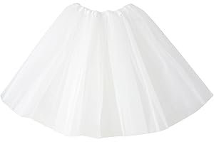 CNNBYYDS Tüllrock Damen Tütü Klassisch Elastisch 3-Lagig Tutu Tüllrock Schwarz Weiß Rosa 80er Tütü Rock Damen Kurz Schick Minirock Ballett Petticoat Party Festival Rave Outfit Abend Erwachsene Weihnachten