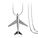 Produktbild Belle Maison Flugzeugmodellierung Diamantanhänger Lange Halskette Bekleidungszubehör Retro Unisex Silver