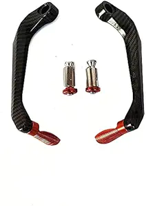 Zenlo Lever Protector Brake Guard for Yamaha R15 v3 v2 v1 KTM Duke RC200 Bajaj Pulsar RS200 Dominar Apache (Universal, Red)