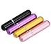 Perfume Bottles (5ml, 4pcs), JTDEAL Travel Refillable Perfume Atomizer Spray Bottle, Fragrance Empty Bottle With Window, Fits In Your Purse, Pocket or Luggage (Metalic - Black, golden, Purple, Pink )