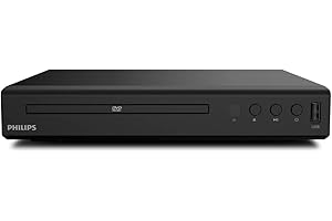 Philips TAEP200 DVD Player für Fernseher mit HDMI Kabel 1,5M - CD Player für Nahezu alle Disc-Formate - HDMI Anschluss - USB Media Link - Schwarz