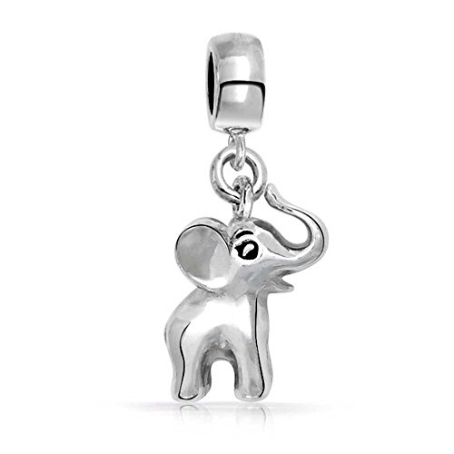 truecharms bañado en plata buena suerte elefante colgante cuentas Pandora joyería charms pulseras