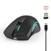 Produktbild samLIKE Kabellos Maus Laptop/PC Gaming Mouse Bluetooth Funkmaus 2400DPI Wireless Mäuse mit 7 Farben LED Backlit Wiederaufladbare mit USB Nano Empfänger, für PC, Laptop, MacBook, Home (Schwarz)