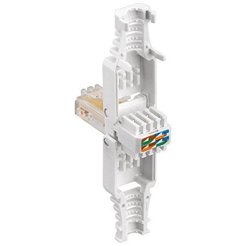 erenLine 10 Stück Netzwerk-Stecker RJ45; werkzeugfreie, einfache Montage; für Cat6, Cat6a und Cat5e Patchkabel;für flexible und starre Innenleiter (Patchkabel, Verlegekabel); [LAN Stecker, Patchstecker, Modularstecker]
