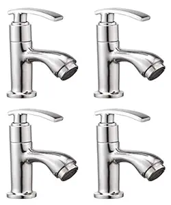 Joyway Soft Pillar Cock Wash Basin Tap Brass, Quarter Turn, Foam Flow (Pack of 4 Pieces)