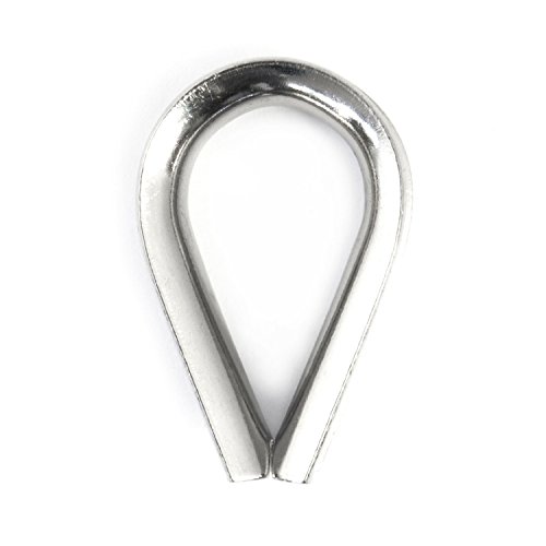 [DQ-PP] 30m EDELSTAHLSEIL SET 2mm 7×7 + 2 x SEILKLEMMEN 2mm DIN 741 + 2 x KAUSCHE 2mm Stahlseil Inox VA Seil Edelstahl Rostfrei Kauschen Klemmen Klemme - 6