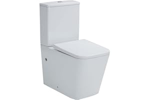 VEREG VEROSAN+ Stand-WC Kombination ALIKI SQUARE, spülrandlos, inkl. WC-Sitz, mit waagerechtem Abgang