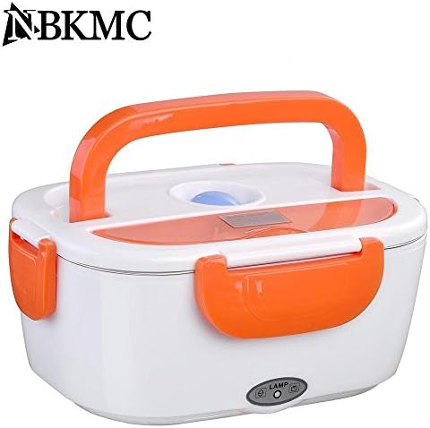 Electric Lunch Box - Food Heater Portable - Removable Container Food Grade - Car Use Meal Warming Container Material 110V/220V 1.5L by NBKMC (Orange)