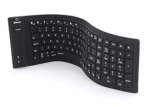 Preisvergleich Produktbild Exing Bluetooth faltende Silikon-Tastatur Faltbare Silikon-Bluetooth-Tastatur imprägniern Drahtlose Bluetooth-Silikon-Tastatur