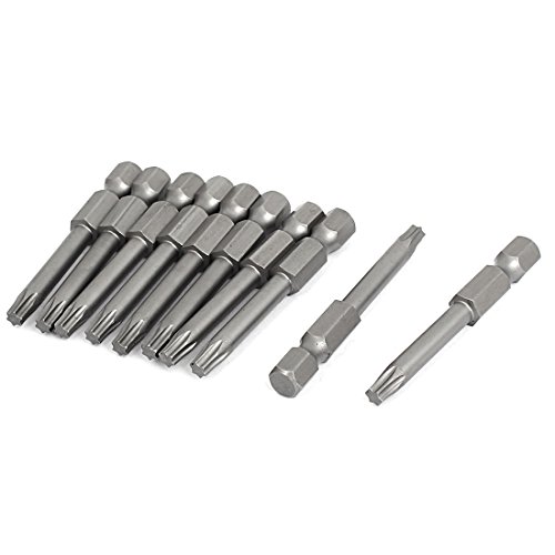 T20 Tip 1/4" Sechskantschaft 50mm Lang Torx Schraubendreher Bits 10 Stück