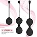 Produktbild Liebeskugeln 3er Set für sie,Loveballs mit Innen Rotierenden Kugeln,Beckenboden Training für Frauen mit Vibration zur intensiven Stimulation - Stärkung der Vaginalmuskulatur & SextrainingVelvet Black