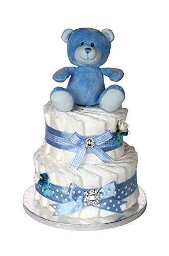 Signature Two Tier Baby Boy Gift / Nappy Cake / Baby Hamper / Baby Shower Gift / New Arrival Gift / Newborn Gift / Baby Boy Gift / Maternity Gift / FAST DISPATCH