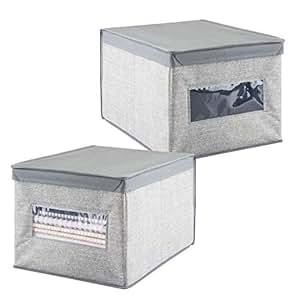Amazon.de: mDesign 2er-Set Stoffkiste mit Deckel groß - hervorragend