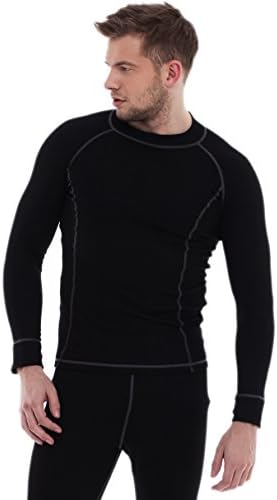 Men's Long Sleeve Shirt Model HR54 SILVERPLUS (Black/Grey, S)