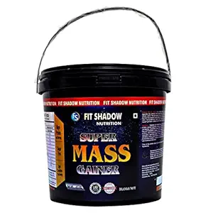 Fit Shadow Nutrition Super Mass Gainer Protein Powder, 4.5kg,(BANANA).Best Mass gainer Protein Supplement For Men,women,Boys,Beginners,Sugar Free.