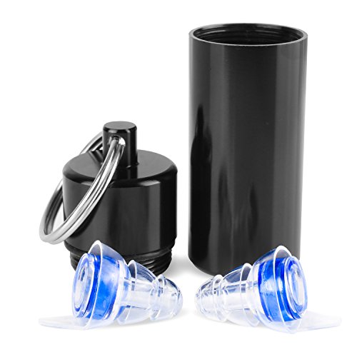 Preisvergleich Produktbild MVPOWER Gehörschutz Ohrstöpsel im Alubehälter transparente Gehörschutzstöpsel aus weichem Silikon, ideal für Musik, Motorrad, Schlafen, Konzert, Disco und Festival, 27 dB, clear / transparent