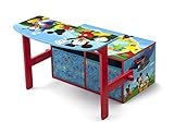 Mickey Mouse Sitzbank & Schreibtisch mit Stauraum (Blau/Rot) - 2