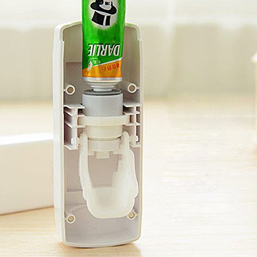 Fenrad® Automatischer Zahnpastaspender, handfreie Bedienung, mit Zahnbürstenhalter (5 Plätze) - 4